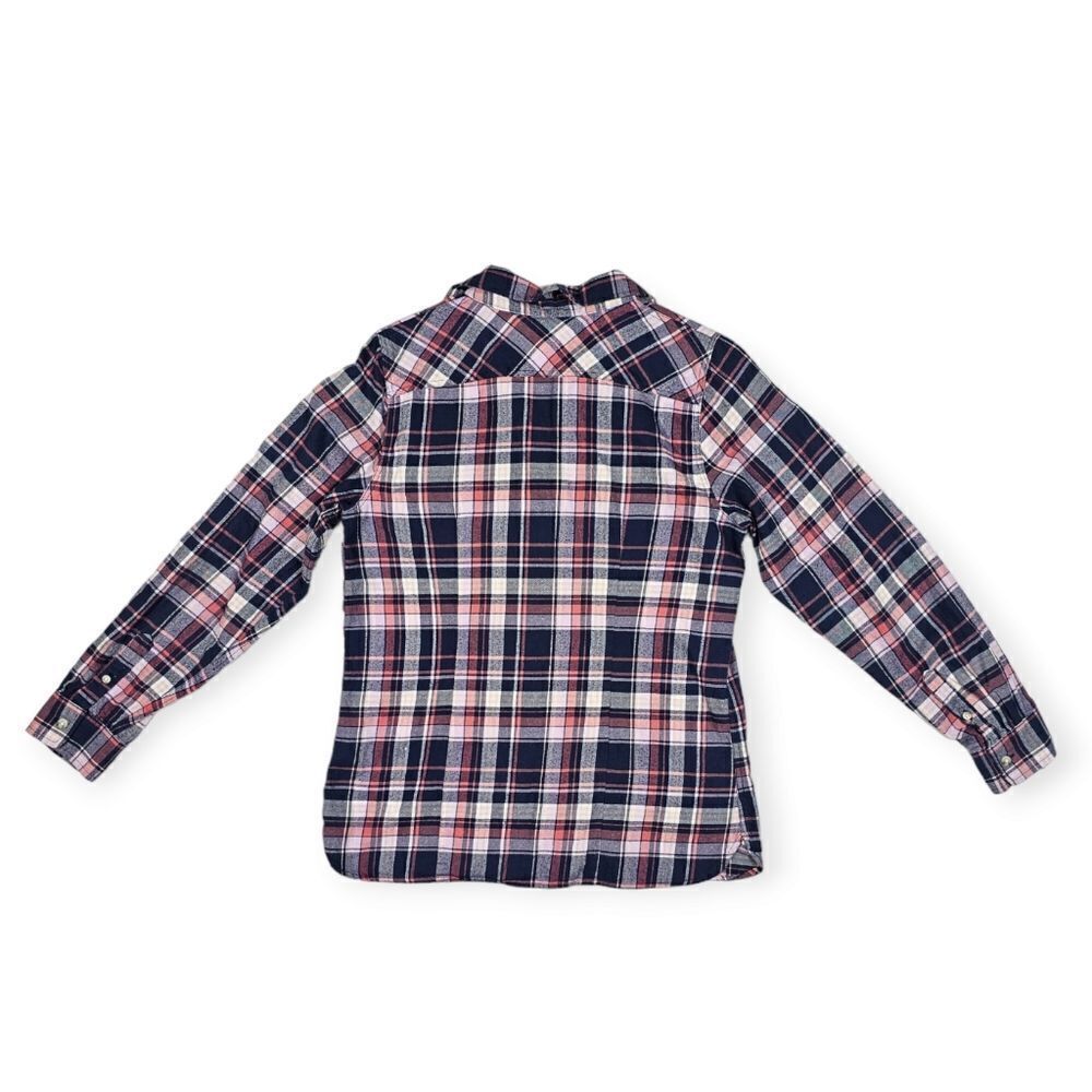 L.L Bean Pink and Purple Plaid Button Down Flannel Top Women's‎ Size Small - Picture 2 of 9